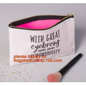 Small packing Use small cotton canvas make up bag,Custom Factory design personalized organic cotton make up bag bagease