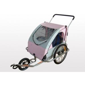 China Aluminum Frame with anodic oxidation treatment Double Bike Trailers / Jogger supplier