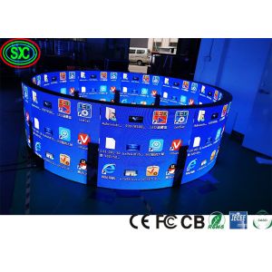 China P2 P4 SMD2121 1000nits Curved Flexible Led Display 1R1G1B full color led display screen led wall display wholesale