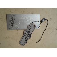 China Custom Silver Garment Tags And Labels Plastic Swing Hang Tags Manufacturers on sale