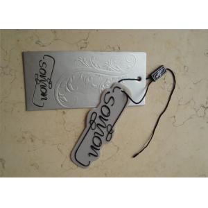 China Custom Silver Garment Tags And Labels Plastic Swing Hang Tags Manufacturers supplier