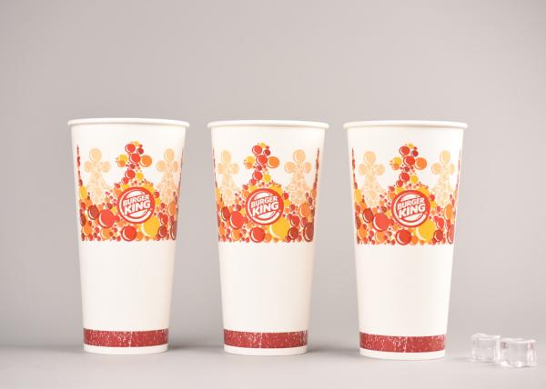 26oz 800ml Biodegradable Cold Paper Cups With Plastic Lids Various Size