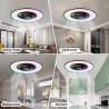 Wholesale factory Luxurious 48W RGB LED Ceiling Fan Smart Light Modern Remote App Wi-Fi / Music Control Modern Ceiling Fan LED