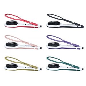OEM / ODM Ceramic Hair Straightener Brush Comb Curler Set With Clip