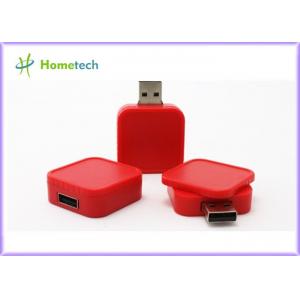 China Shenzhen Lowest Price Gifts For Guest Rotary Square Plastic Usb Drive Square Swivel Usb Flash Drive supplier