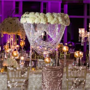 Diy Crystal Flower Stands For Weddings High Table Decor Decoration Event Arrangements