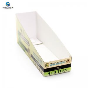 White Cardboard Cigar Packaging Corrugated Paper Packaging Boxes Standing Display For Cigar Pre Roll