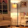 Montage LED Floor Lamp- Classic Arc Floor Lamp with Hanging Lamp Shade - Tall