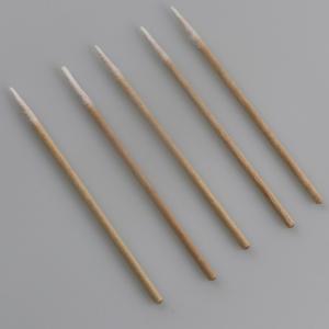 Biodegradable Wooden Stick Mini Pointed Cotton Swab For Industrial Use