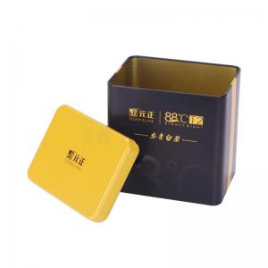 China Customized Square Tea Tins Loose Leaf Tea Containers With Metal Lid supplier