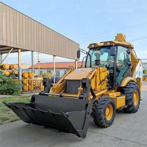 Heavy Machinery Front End Loader Backhoe With Front Bucket High Efficiency