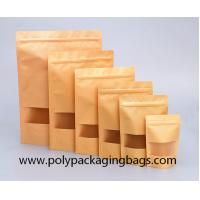 Biodegradable Ziplock 140 Micron Kraft Paper Bags for coffee dried food