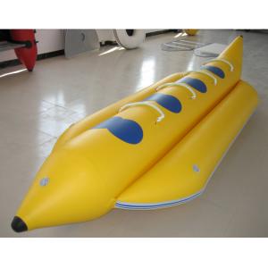 China 0.9mm PVC Inflatable Banana Boat Four Person Inflatable Boat For Lake supplier