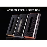 China corrosion resistant 3K Glossy Carbon Fiber Tissue Paper Box on sale