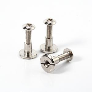 China Customized Stainless Steel Pan Head Chicago Screw for Leather Belt and Book Binding supplier