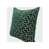 China Forest Green Decorative Throw Pillows Geometric Embroidered 100% Velvet wholesale