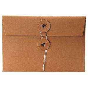 China Custom Envelope With Button Logo Packing Kraft Paper Envelope With String wholesale