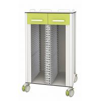 China Central Lock Clinic 50 holders Medical Records Trolley on sale