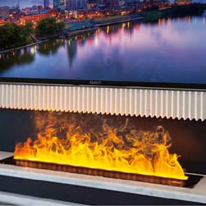 Steam Water Fireplace Flame Humidifier Remote Control Indoor Color Changing LED Wall Mounted Electric Fireplace