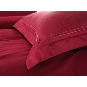 Red Home Textile Products King / Queen Bed Sheet Sets Good Moisture Absorption