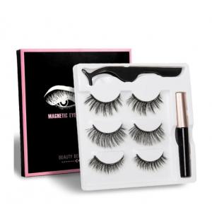 Silk Magnetic Eyeliner False Lashes , 20mm No Glue False Eyelashes