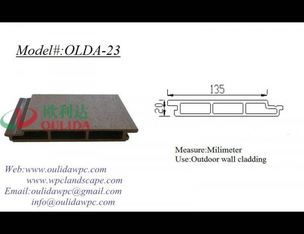 Plastic wood exterior wall cladding OLDA-23 135*20mm