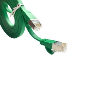 China Shielded FTP Ethernet Flat Patch Cord Cat5e Cat6 Cat6A With RJ45 Connector supplier