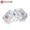 MT-5050 RJ11 Modular Plug Gold Plated 4P2C RJ11 Cat3 Male Plug For Telephone