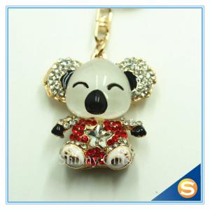 Fancy Manufactures Fashion Car Bear Key Chains Metal Charm Pendant Key Chain