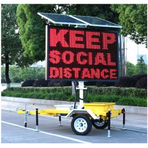 IP65 12400 Nits VMS Trailer Signs Portable Variable Message Signs