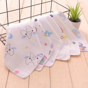 China Printed Newborn Baby Napkins 100 Cotton Easy Wash Customized Carton Size supplier