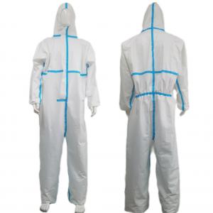 Disposable White Coveralls with Taped Seam Microporous Customization Request Customized