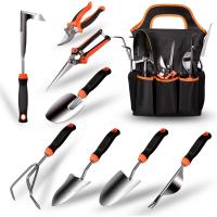 China Horticultural Set 9/7/25/50pcs Aluminum Alloy Garden Tools Set Bicolor Handle for Woman Kids on sale