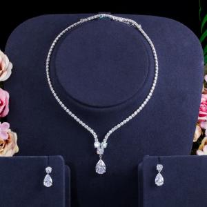 CZ Stones Jewelry Sets Necklace Bracele Earring Ring Jewelry Sets For Women Earrings Necklace Wedding Jewelry Sets