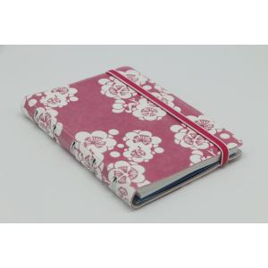 White Flower Pink Purple PU Softcover YO Wire Notebook Printing Service