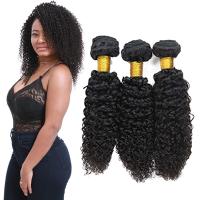 China Genuine Raw Virgin Curly Hair Bundles / Jerry Curly Hair Weave With Closure on sale