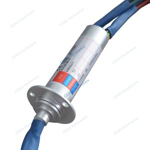 Compact structure capsule slip ring with 56 circuits power and signal