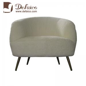 China Defaico White Wool Armchair For Restaurant Hotel SGS ISO Approval supplier