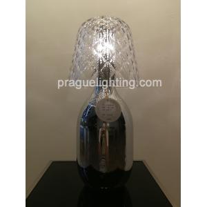 Silver Finished Decorative Table Lamp Art Deco Bedside Lamps