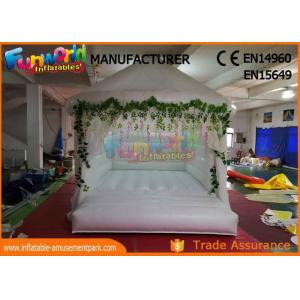 White Jumper Inflatable Wedding Bouncy Castle With 1 Year Warranty