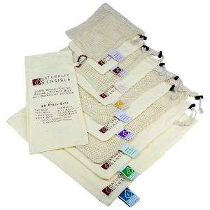 China 12x17'' Organic Unbleached Cotton Storage Bag Double Stitched wholesale