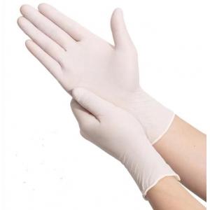China Anti Allergy White Gloves Disposable 7g Safe Health Nitrile Examination Gloves supplier