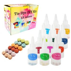 factory Tie Dye Kit of 15 Colors, Spray Tie Dye for Creative Activities and DIY for Kids and Adults, Fabric Dyeing Set
