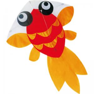 China Gold Fish Pattern Of  Polyester Material Kids Flying Kites Easy Assembled Convenient Carry supplier