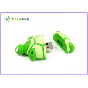 Light Green Cartoon USB Flash Drive Genuine 16GB 32GB File Transfer , Tortoise Shape