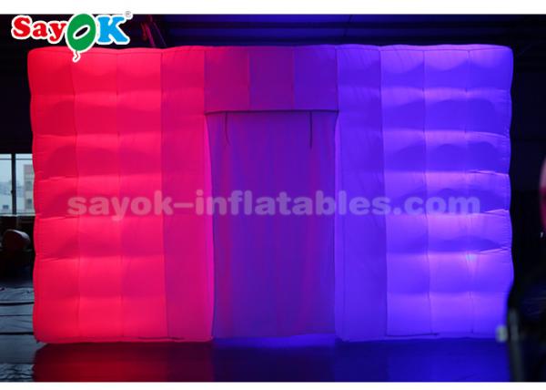 6 Man Inflatable Tent White Cube LED Light Inflatable Air Tent For Event / Party