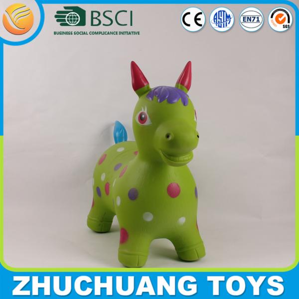 printed large plastic inflate jumping horse