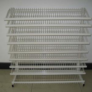 Floor Standing Adjustable Wire Rack , Mulitple Tier Adjustable Display Shelves