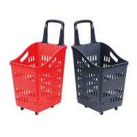 China Supermarkets Plastic Trolley Basket Customized Shopping Basket For Easy Carrying on sale