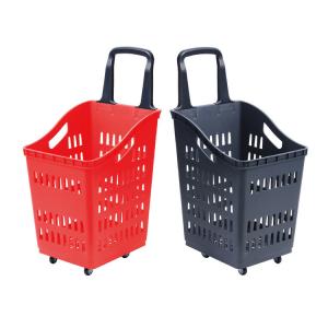 Supermarkets Plastic Trolley Basket Customized Shopping Basket For Easy Carrying